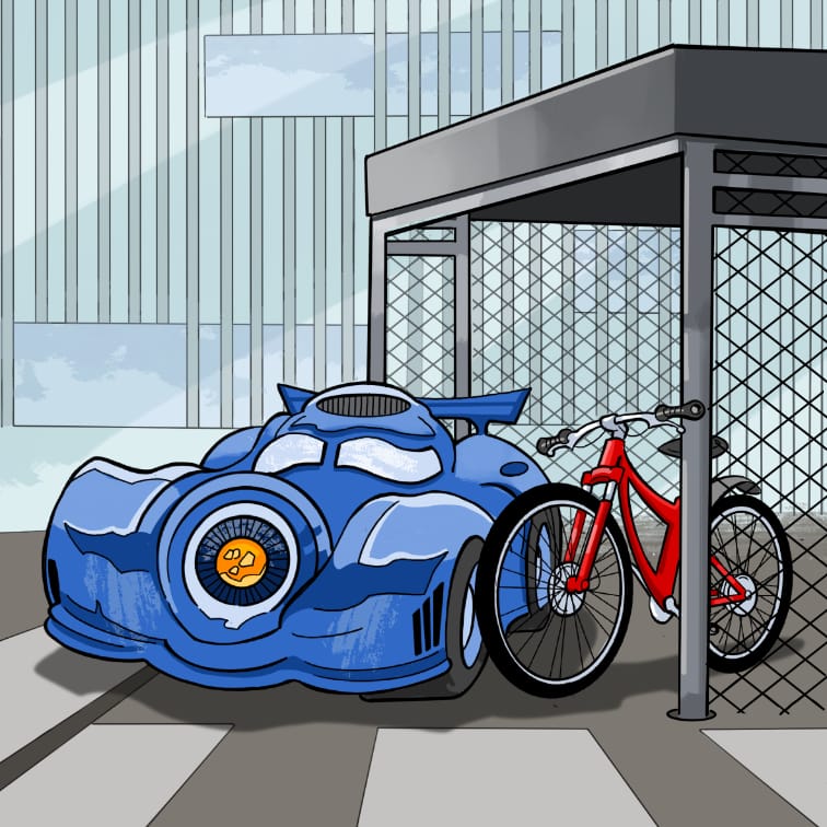 Vlastní prostorné parkoviště a krytá kolárna.